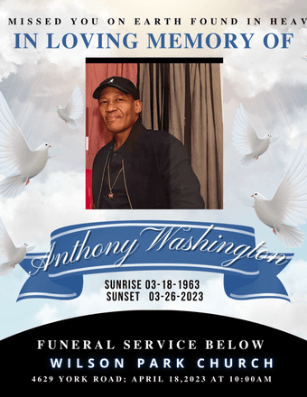 Anthony Washington Obituary