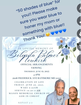 Belinda A. Palmer-Newkirk Obituary